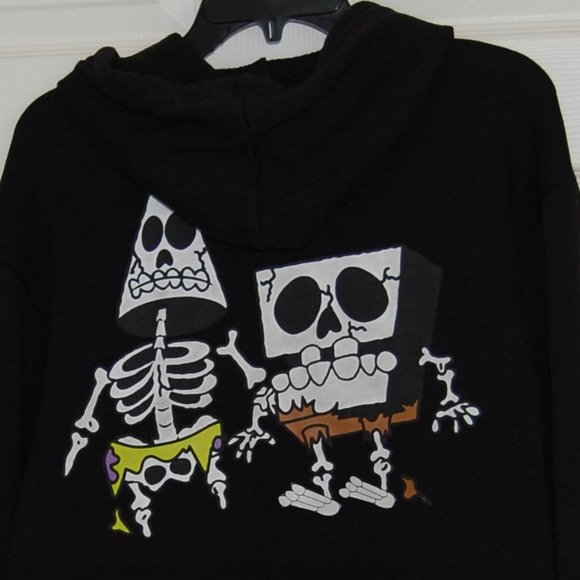 Nickelodeon SpongeBob Skeleton Graphic Hoodie, Women Size M - Picture 5 of 5